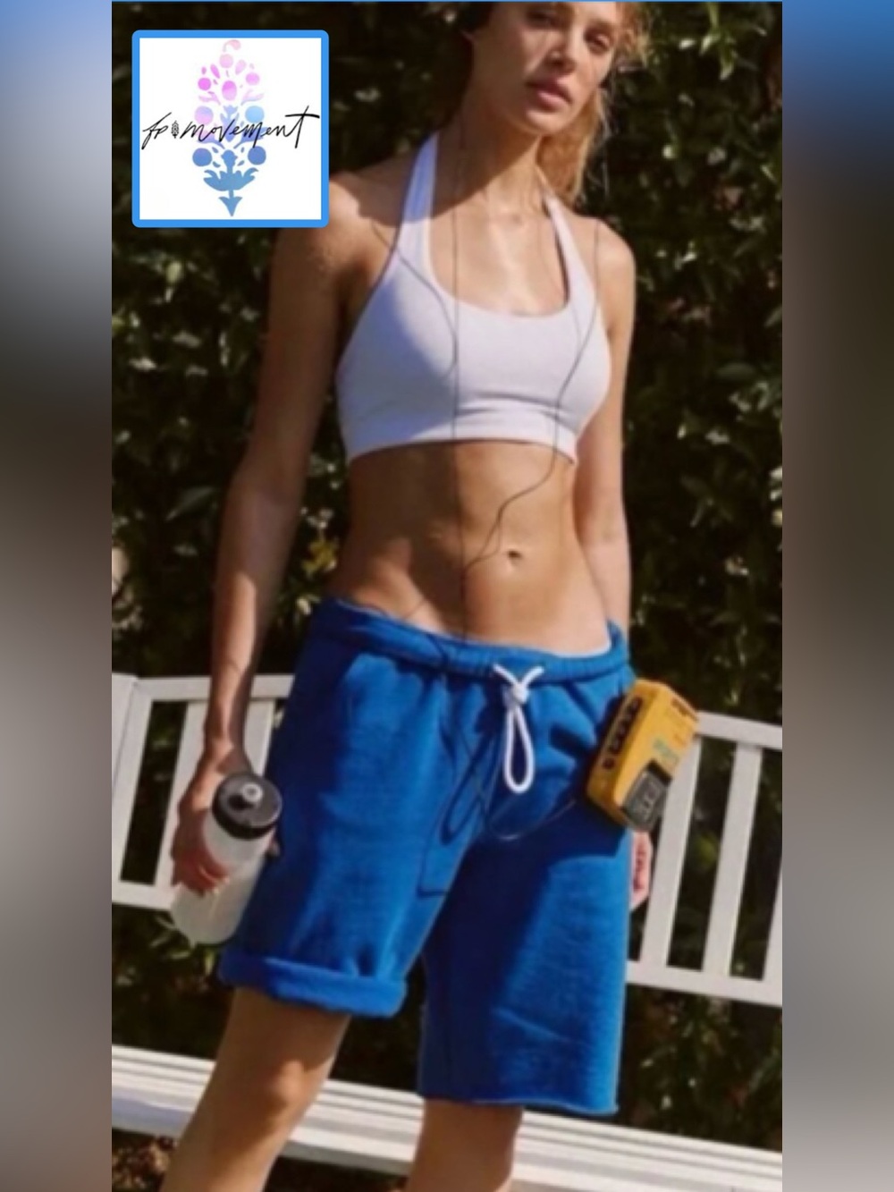 Free People Movement "For the win" Shorts Blue Small nwot